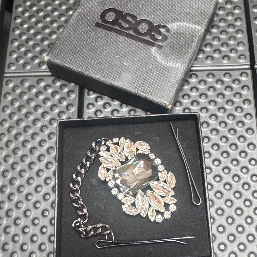 ASOS Silver and Crystal Hair Accessory